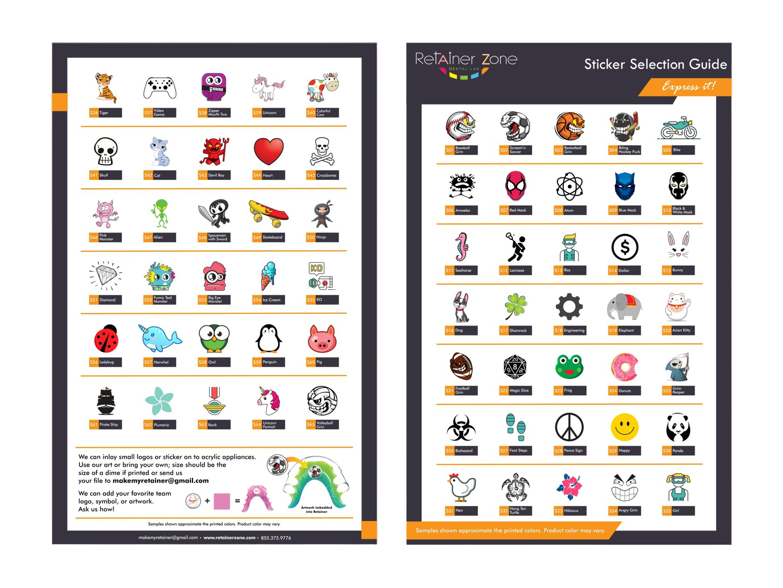 Sticker Chart download Retainer Zone